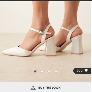 ASOS White Block Heel Shoes